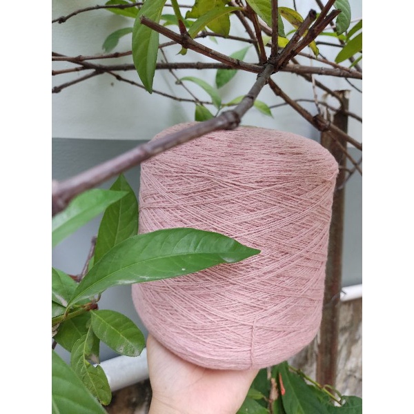 300g len Lông thỏ 100% màu hồng loang