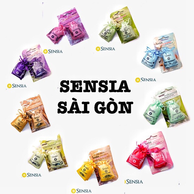 Túi thơm SENSIA đủ 9 mùi hương, Lavender, Gió Biển, Gỗ Đàn Hương ( giúp thơm phòng ngủ, treo xe oto, thơm tủ quần áo )