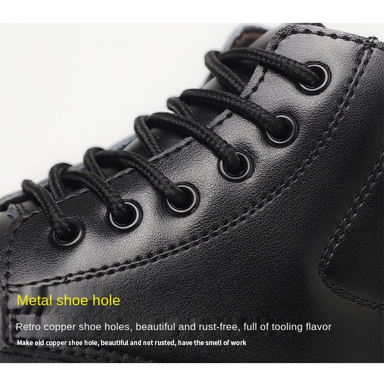 Giày bốt Martin da bò cổ cao size 38-46 phong cách Anh Quốc thời trang sang trọng cho nam