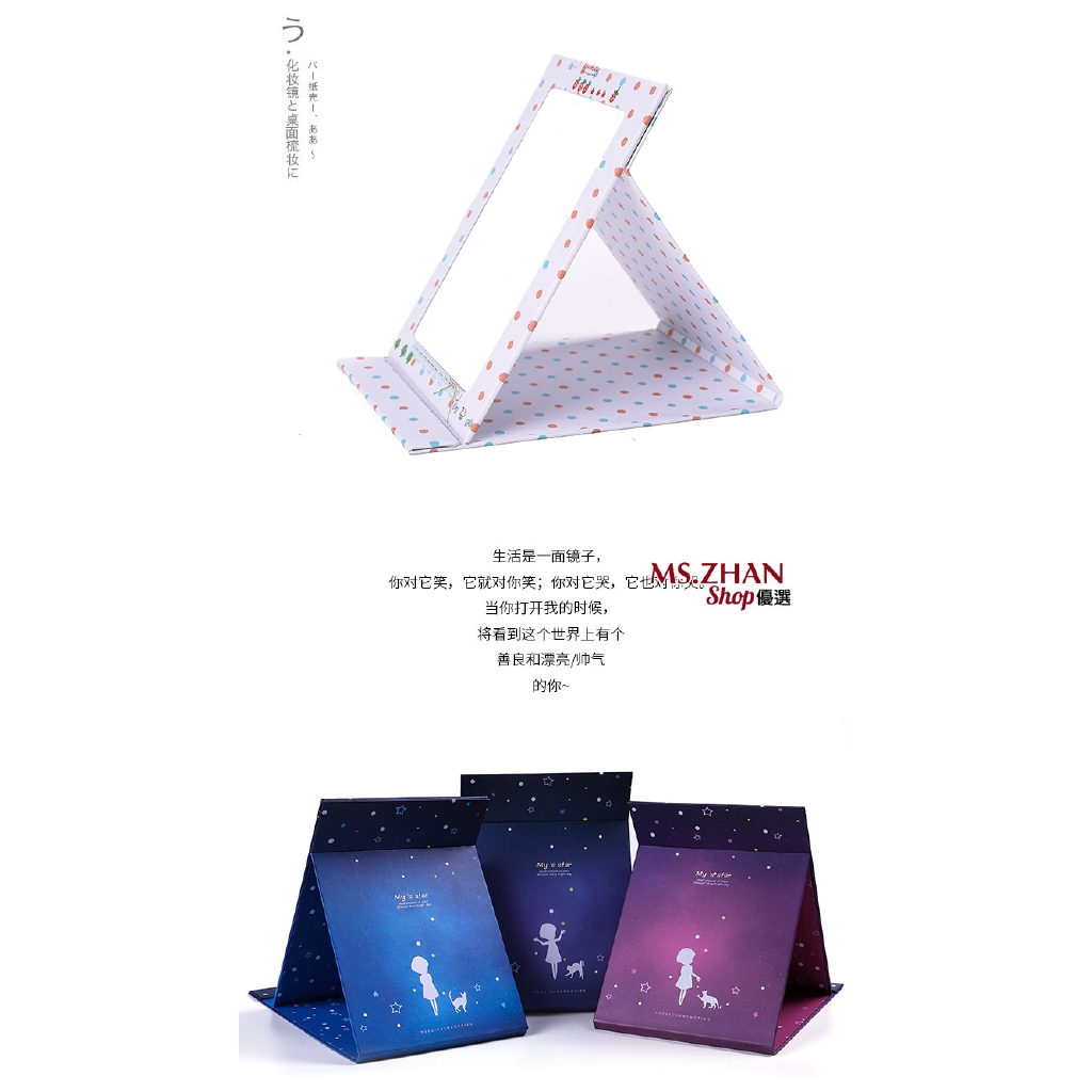 Gương Trang Điểm Hình Vuông Gấp Gọn Tiện Lợi | BigBuy360 - bigbuy360.vn