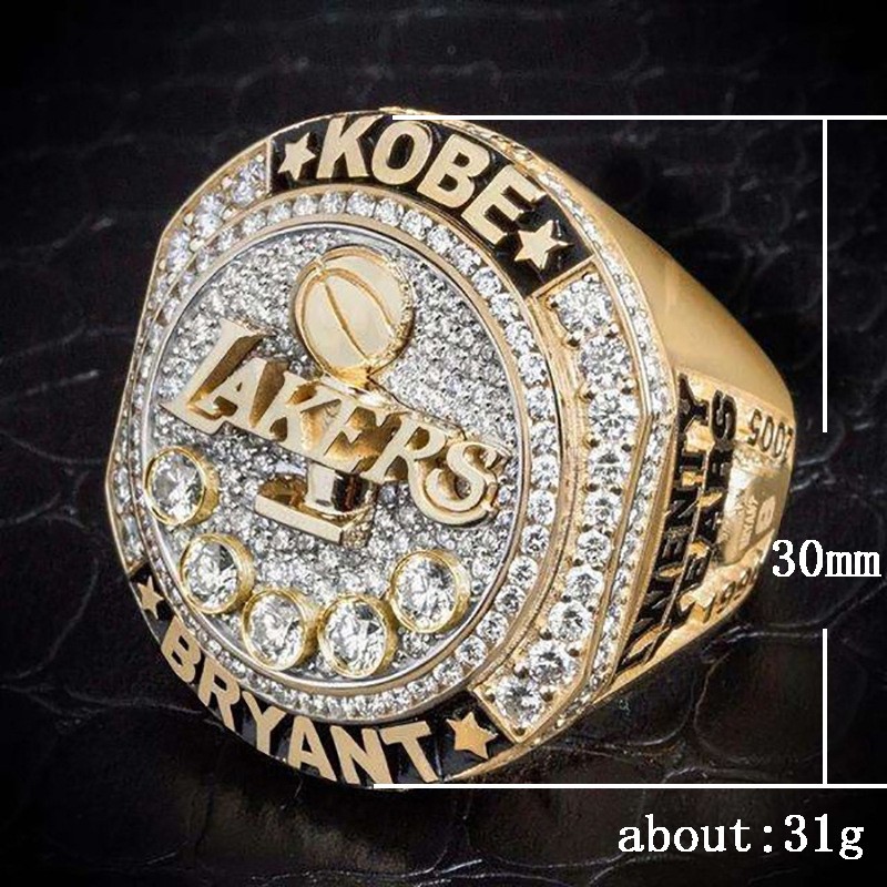 Lakers Basketball Champion Ring Personalized Men's Gold-plated Micro Ring