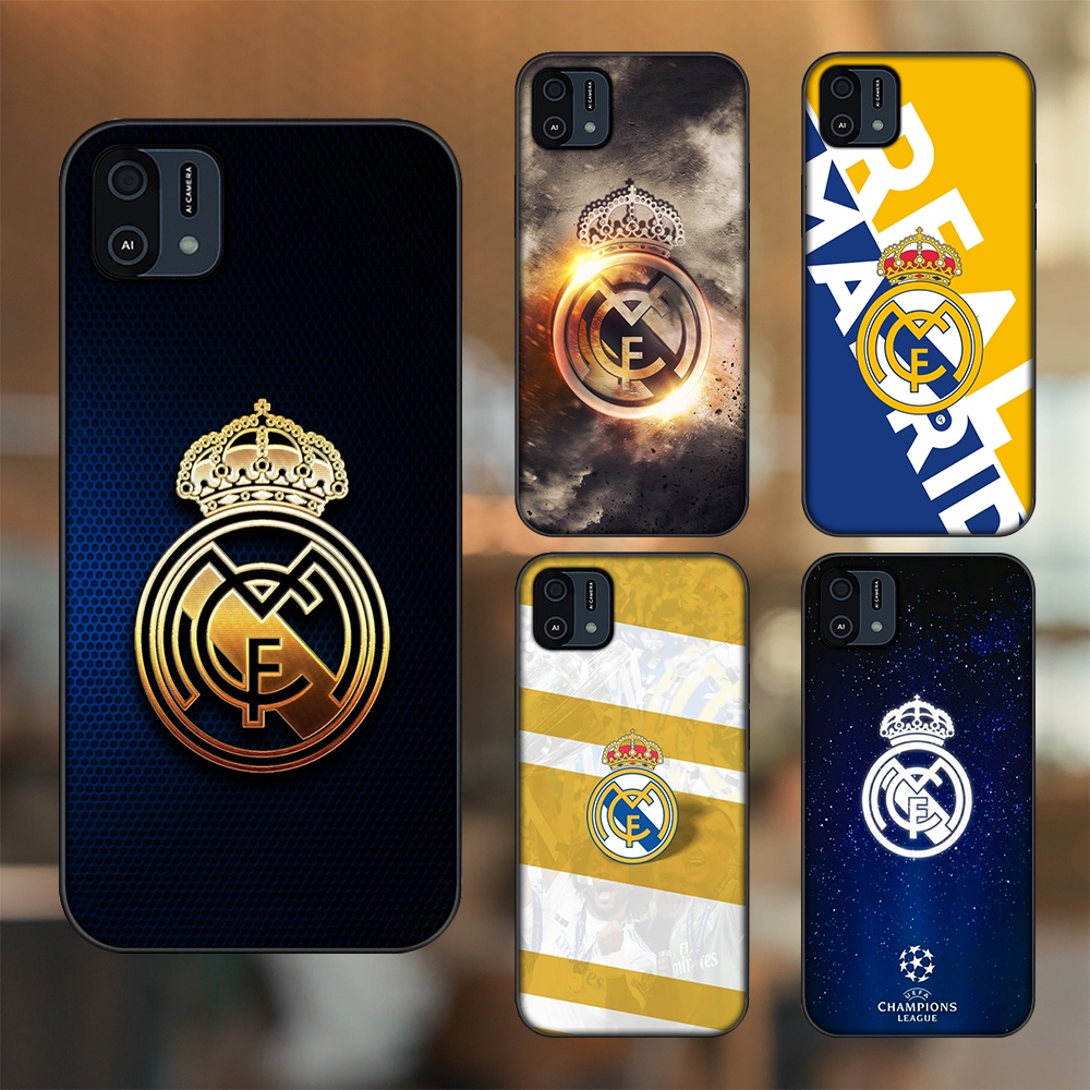 Ốp lưng Oppo A16K viền đen in hình Real Madrid