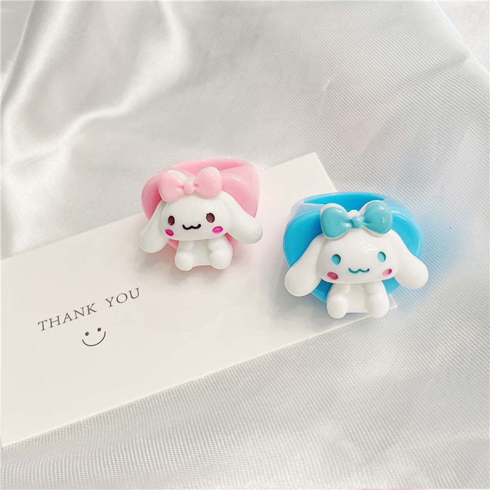 Nhẫn nhựa resin hình động vật xinh xắn đáng yêu nhiều màu sắc cho nữ