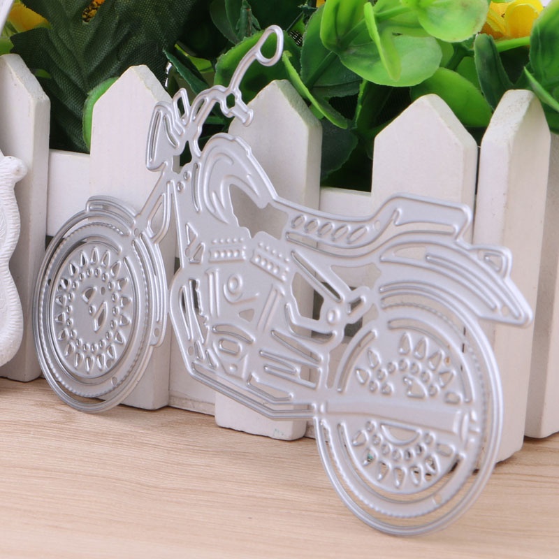 Thẻ Cắt Giấy Kim Loại Hình Xe Mô Tô Blala