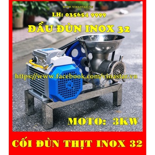 Máy đùn thịt xay, đùn xương, đùn cua, đùn cá đa năng Động cơ công suất 3.0KW dây Đồng