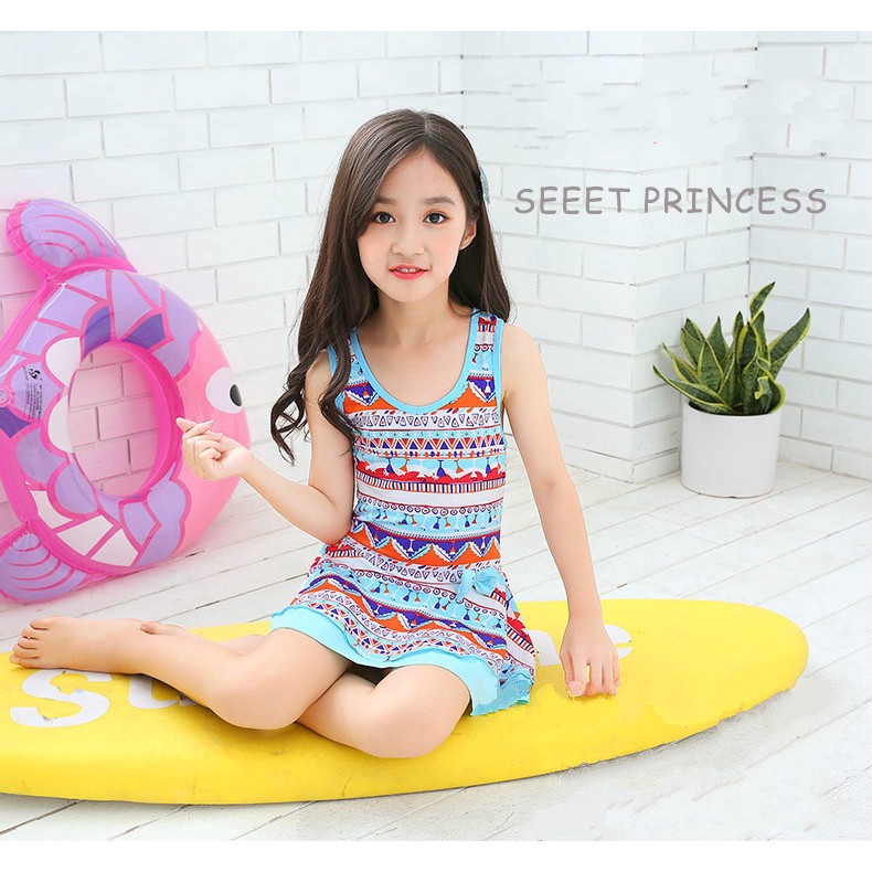 Bộ Đồ Bơi Kiểu Công Chúa Dễ Thương Xinh Xắn Cho Bé Gái