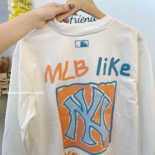 Áo nỉ dài tay mlb