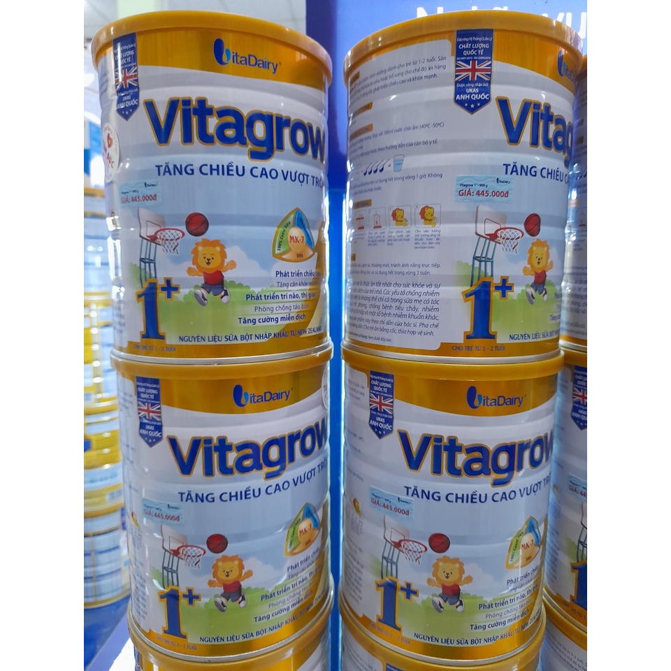 Lon Sữa 900g Vitagrow Vitadairy.Giúp Tăng Chiều Cao Vượt Trội