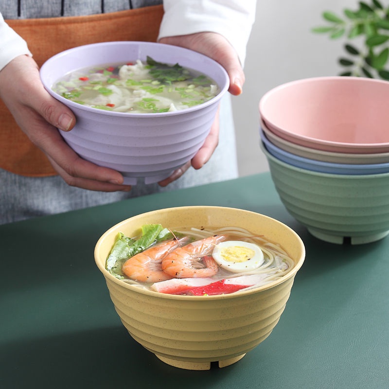 Hàng Có Sẵn Bát Ăn Mì Ăn Liền + Bát Ăn Cơm Cỡ Lớn Bằng Lúa Mạch Sáng Tạo Dành Cho Học Sinh Nhật Bản