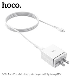 Bộ Sạc 2 Cổng USB Hoco DC01 Max 2.4A Iphone/Ipad Chính Hãng