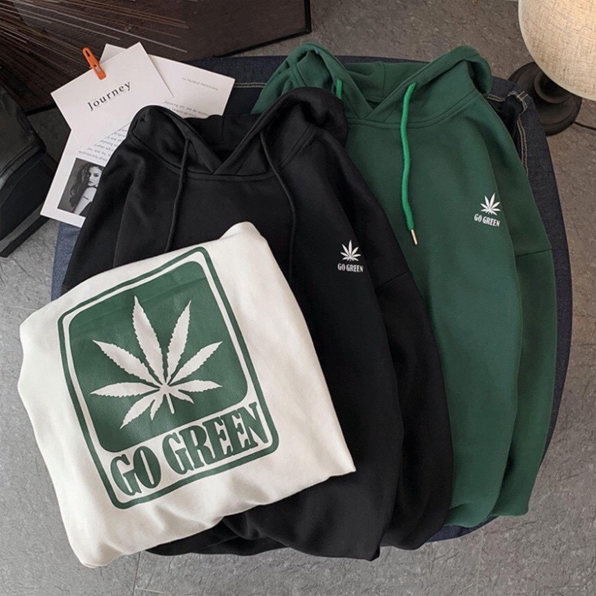 Áo Hoodie Unisex ⚡ 𝐆𝐢́𝐚 𝐇𝐮̉𝐲 𝐃𝐢𝐞̣̂𝐭 ⚡ Hoodie GO GREEN trẻ trung năng động Chất Liệu Nỉ Bông - Xuất Hàn Cao Cấp | BigBuy360 - bigbuy360.vn