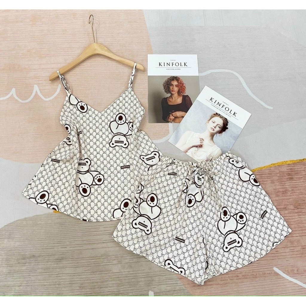 [45 kg đến 62kg]Bộ mặc ngủ nữ satin chất mượt không nhăn màu sắc siêu dễ thương, đồ bộ nữ đẹp | BigBuy360 - bigbuy360.vn