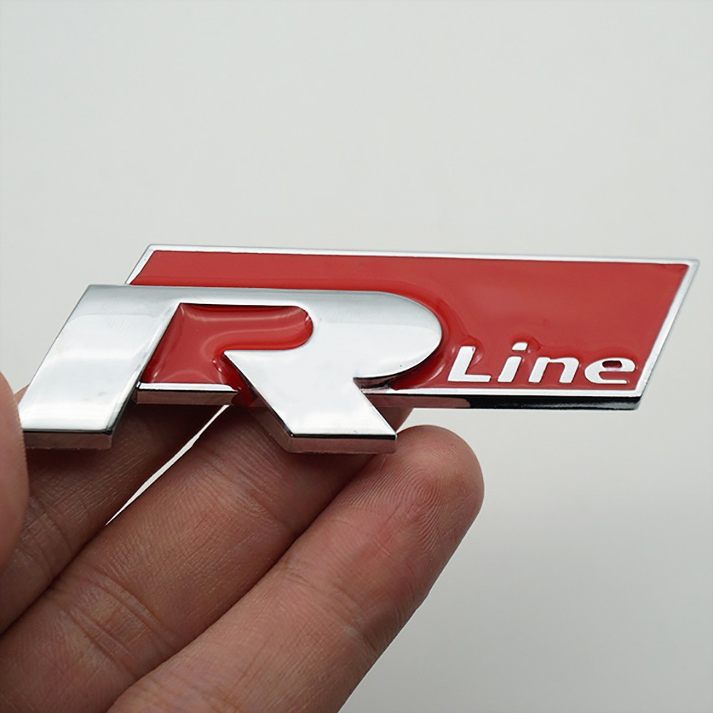 Miếng Dán Kim Loại Hình Logo Rline 3d Trang Trí Xe Hơi Vw