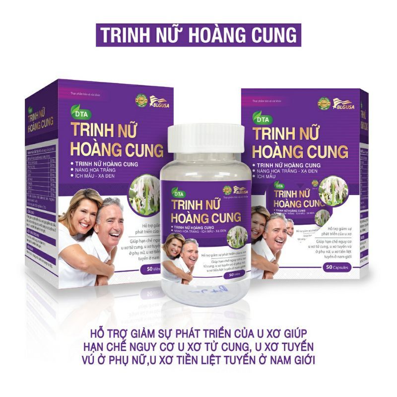 Viên uống DTA TRINH NỮ HOÀNG CUNG - Hỗ trợ giảm u xơ, u tuyến tiền liệt cho nam và nữ_Hộp 50 viên