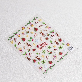 sticker lụa noel 5d cao cấp dán móng tay nail