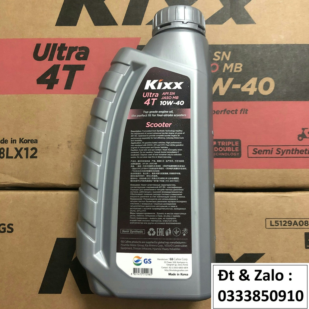 Nhớt xe ga bán tổng hợp Kixx Ultra 4T Scooter Semi Synthetic 10w40