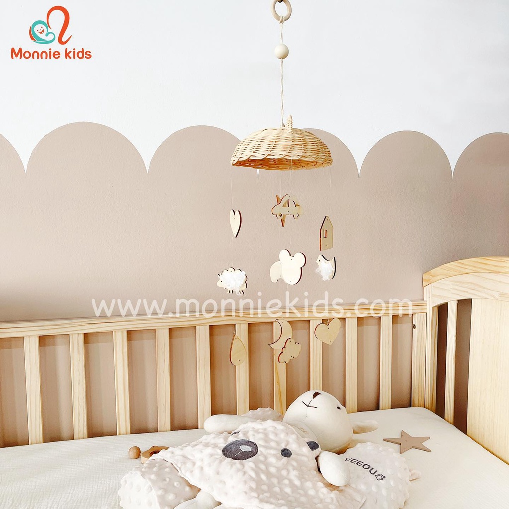 Chặn vỏ đỗ gấu Veeou cho bé, chặn vỏ đỗ chất liệu thoáng mát - Monnie Kids