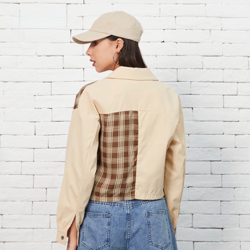 IELGY  Áo Khoác Ngắn Dáng Rộng Cài Một Hàng Nút Thời Trang Cho Nữ