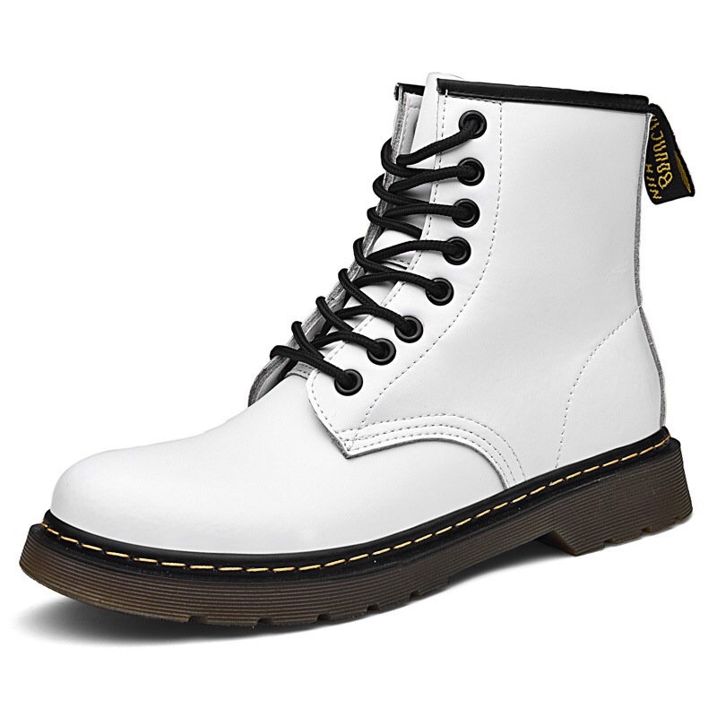 Bốt da thật nam nữ trắng Dr. Martens Airwair 1460