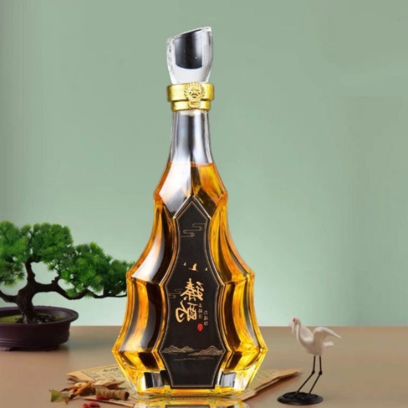 Bình đựng Rượu Kiểu Cây Thông 500ML, Vỏ Chai Rượu Đẹp