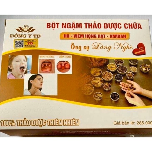 Bột Ngậm Thảo Dược Chữa Ho Viêm Họng Hạt Amidan