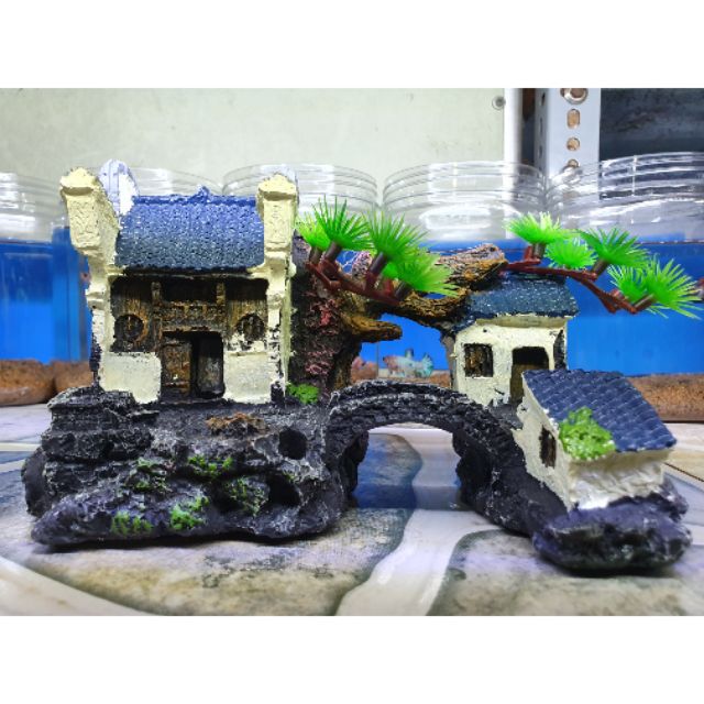 CẢNH TRANG TRÍ HỒ CÁ NON BỘ 18x9x12cm