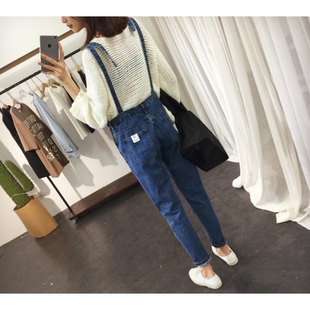 Quần yếm jean nữ thời trang - QNU19.0002BLU | BigBuy360 - bigbuy360.vn