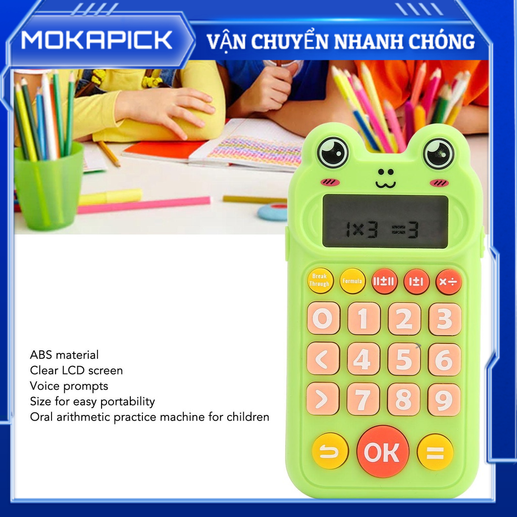 Mokapick Trẻ Em Bằng Miệng Số Học Đồ Chơi Giọng Nói Rõ Ràng Nhắc Màn Hình LCD Di Động Bài Tập Giải Trí Cho