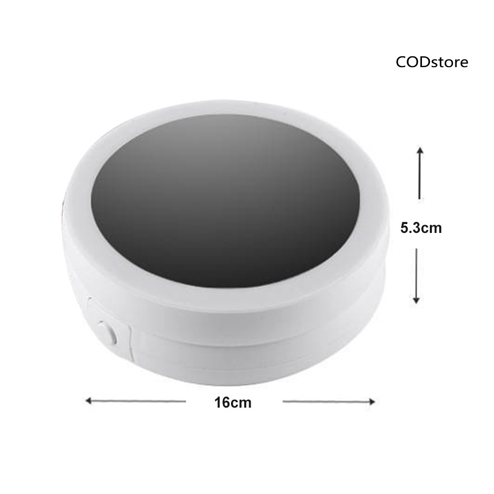 Gương Trang Điểm Gấp Gọn Xoay 360 Độ Có Đèn Led