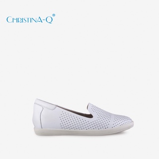 Giày lười nữ da đế bệt Christina-Q GLM020