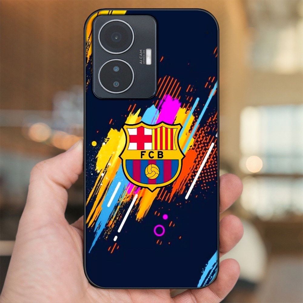Ốp lưng Vivo Y55 2022 viền đen in hình Barcelona Barca