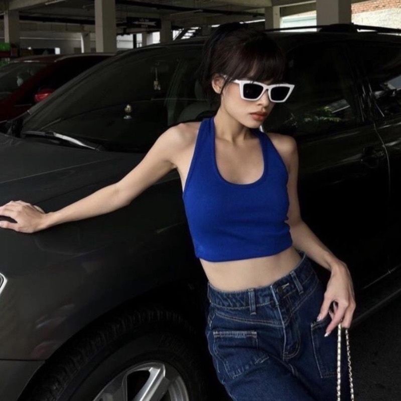 Áo Thun Croptop Hơ Lưng Croptop Lòn Cổ AL