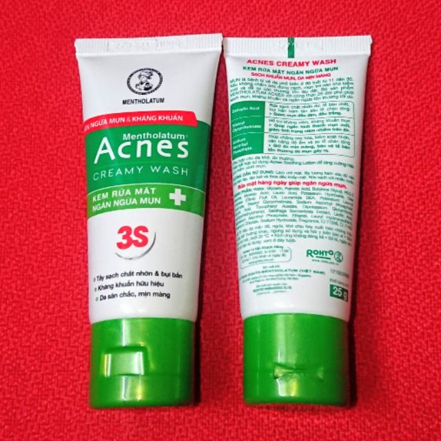 Kem rửa mặt ngăn ngừa mụn Acnes 3S