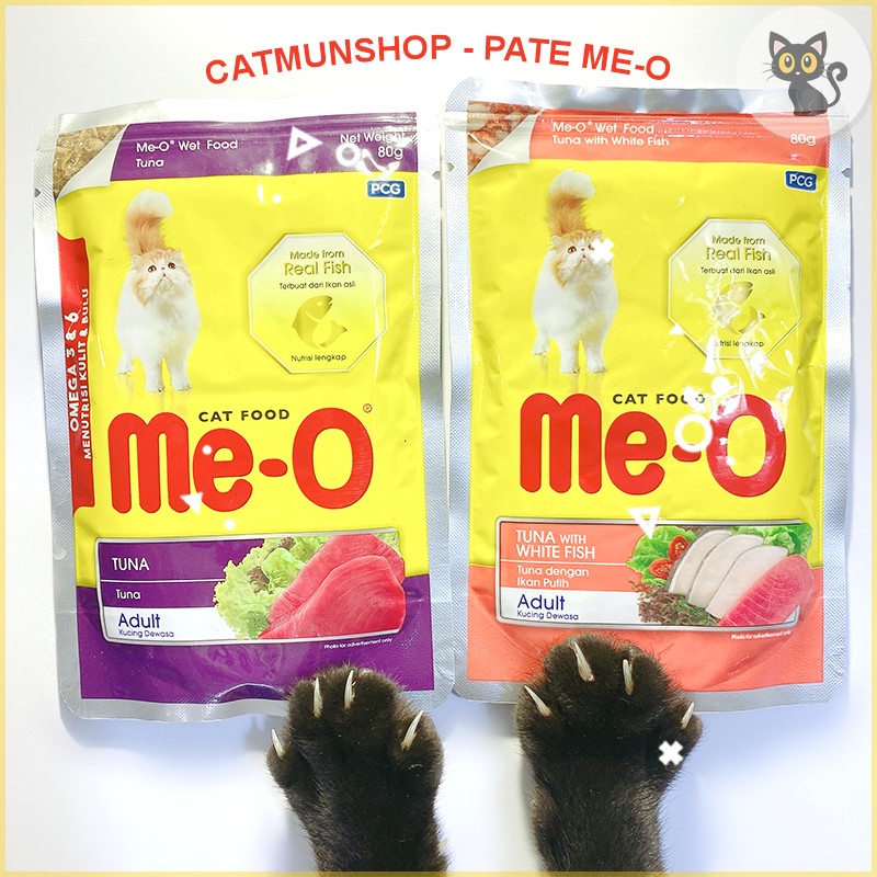 Pate cho mèo Me-o gói 80gr dành cho mèo trên 6 tháng