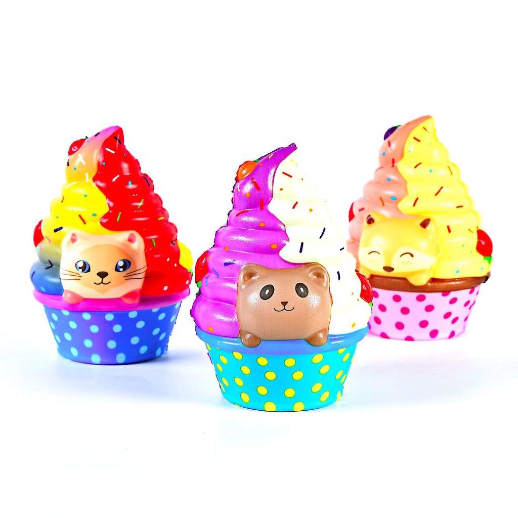 Squishy Lớn JUMBO Hình bánh gato kem shit thú gấu nâu Đồ Chơi Xốp Giảm Stress Hình mềm mịn dễ Thương đàn hồi Cho Bé
