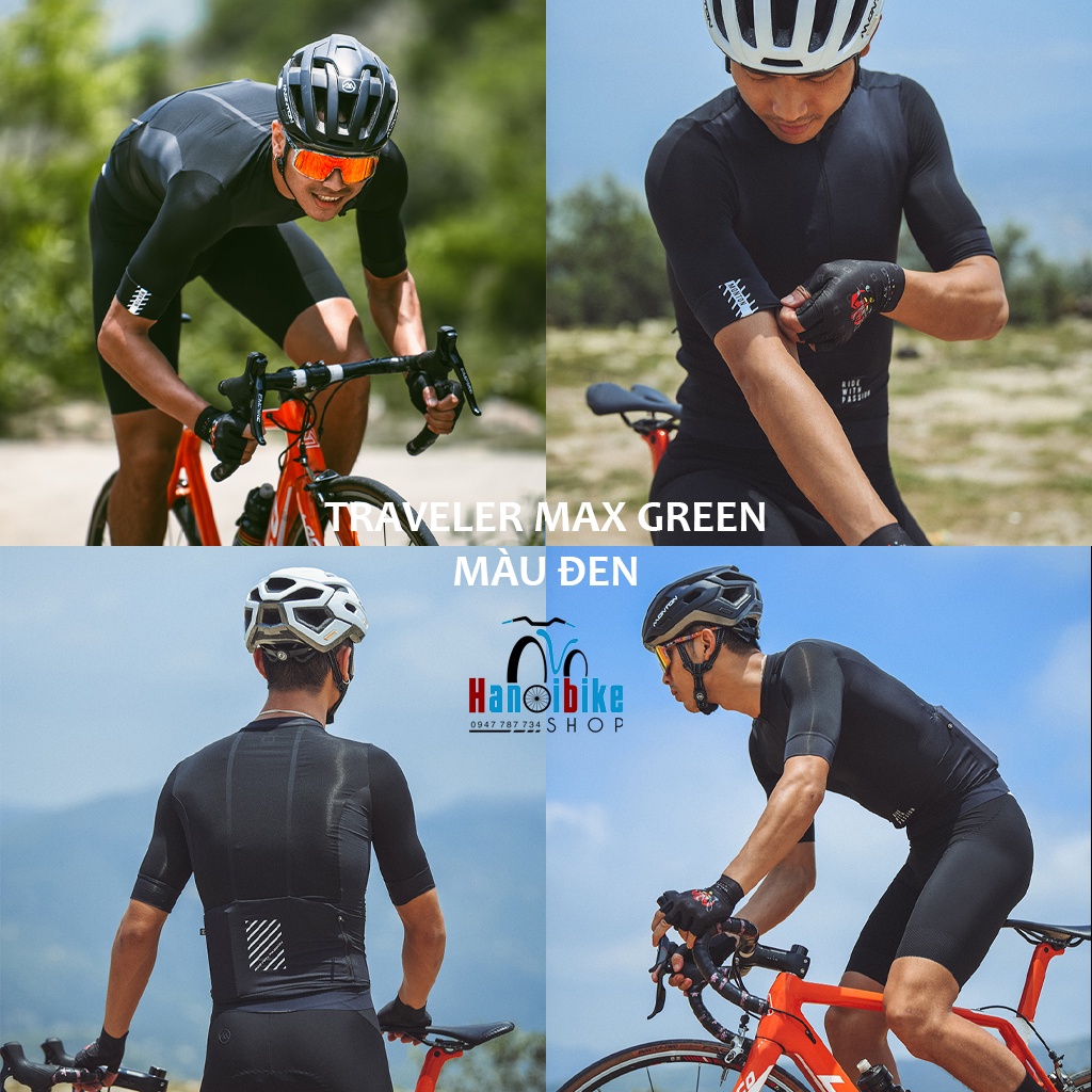 Áo đạp xe ngắn tay Monton Traveler Max nhiều màu urban +