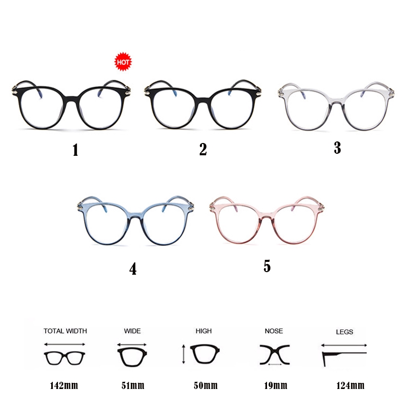 Mắt Kính Chống Bức Xạ Gọng Trong Suốt Phong Cách Cổ Điển Cho Nam Và Nữ