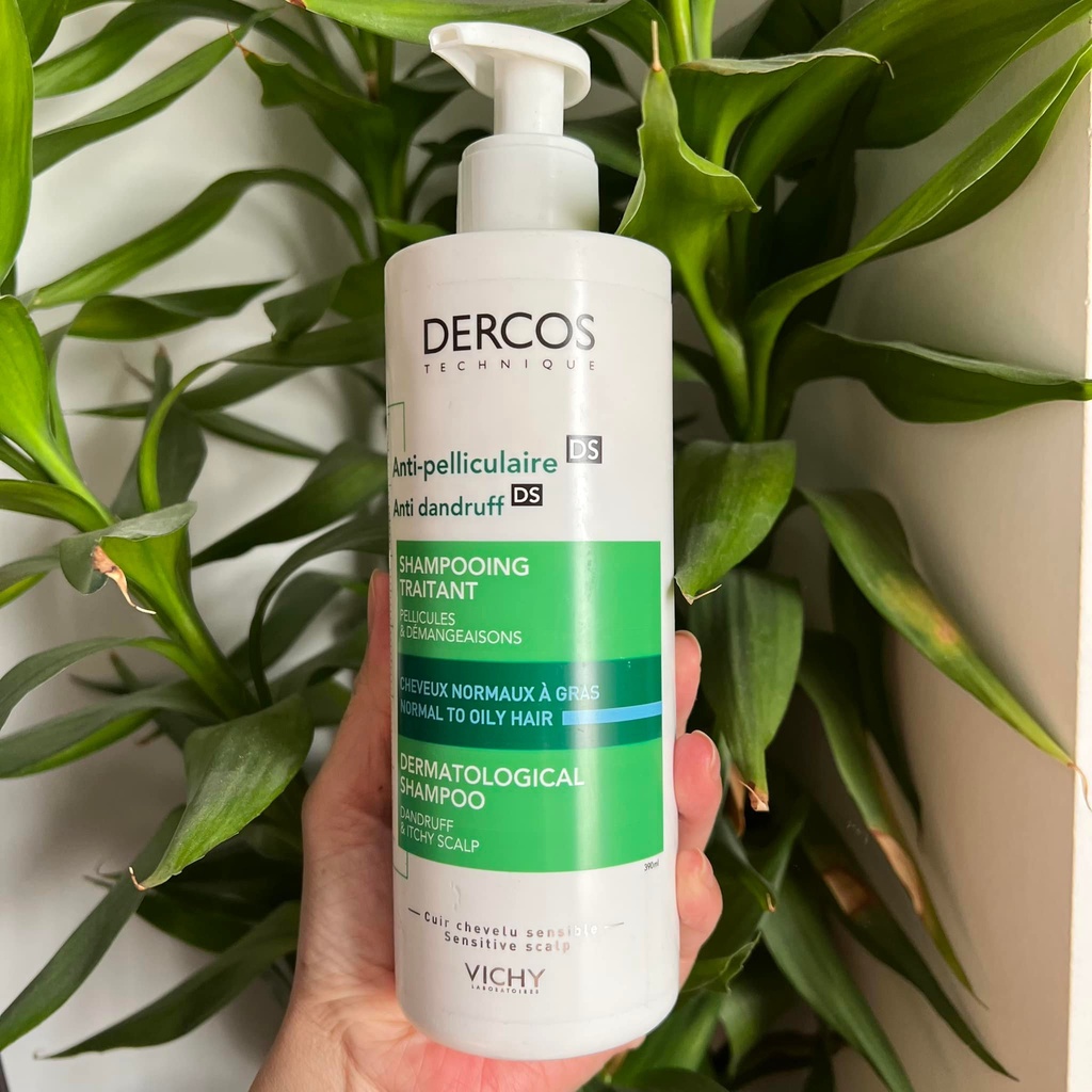 Dầu Gội Giảm Gàu, Nấm Da Đầu Vichy Dercos Cho Tóc Dầu 390ML - GIẢM GẦU