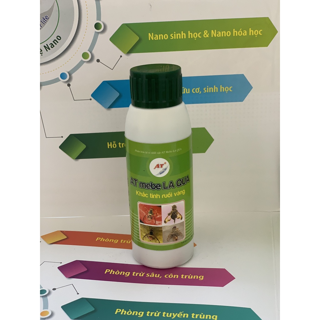 Chế phẩm sinh học đặc trị ruồi vàng AT Mebe Laqua 100ml tiêu diệt và xua đuổi ruồi vàng, sâu xanh, sâu vẽ bùa, nhện đỏ
