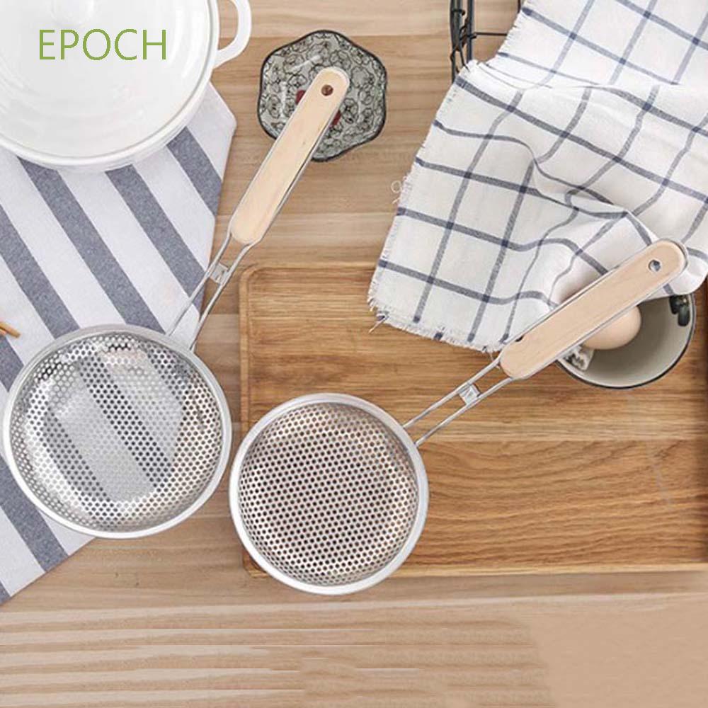 Dụng cụ rây lọc có tay cầm dài bằng gỗ tiện lợi dành cho nhà bếp