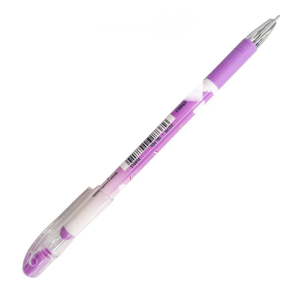 Hộp 12 Bút gel Deli Super Wings G12-PR nét 0.5mm màu tím - Tặng hồ khô Double A