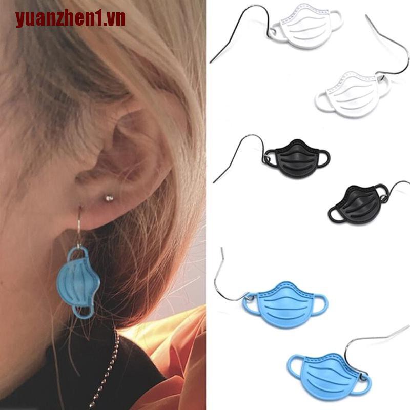 Bông Tai Dáng Dài Hình Mặt Nạ Sáng Tạo Thời Trang YUANZHEN1