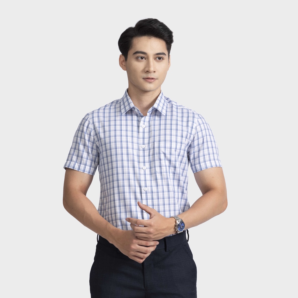 [MẪU MỚI] Áo sơ mi nam ngắn tay ARISTINO in họa tiết lịch lãm, thời thượng - ASS015S2