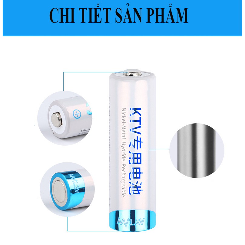 [Chính hãng] Hộp 4 viên pin AA sạc lại Beston dung lượng cao 3000mAh, chuyên dùng cho micro, cửa thẻ từ vân tay...