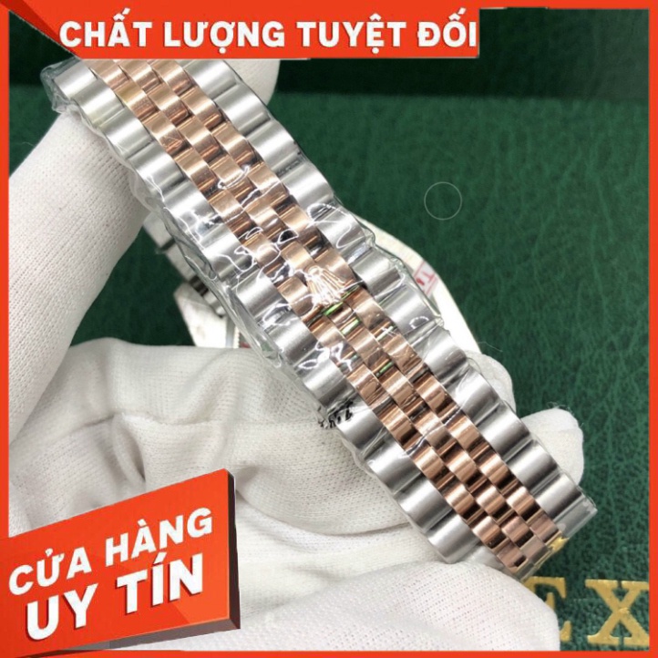 Đồng Hồ Nam RoLex DayJust Sapphire RA25 Case 36mm Trắng viền đá Máy cơ Automatic Nhật