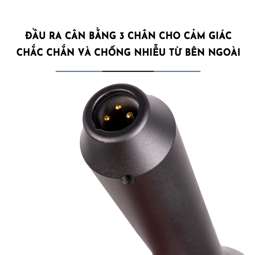 Micro karaoke có dây JSJ F8 vẻ ngoài quý phái thanh lịch thiết kế hợp kim nhôm cao cấp chống mài mòn