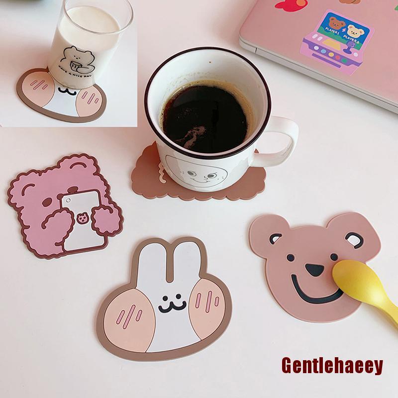 Tấm Lót Bàn Ăn Cách Nhiệt Chống Trượt &amp; Nước In Hình Dễ Thương