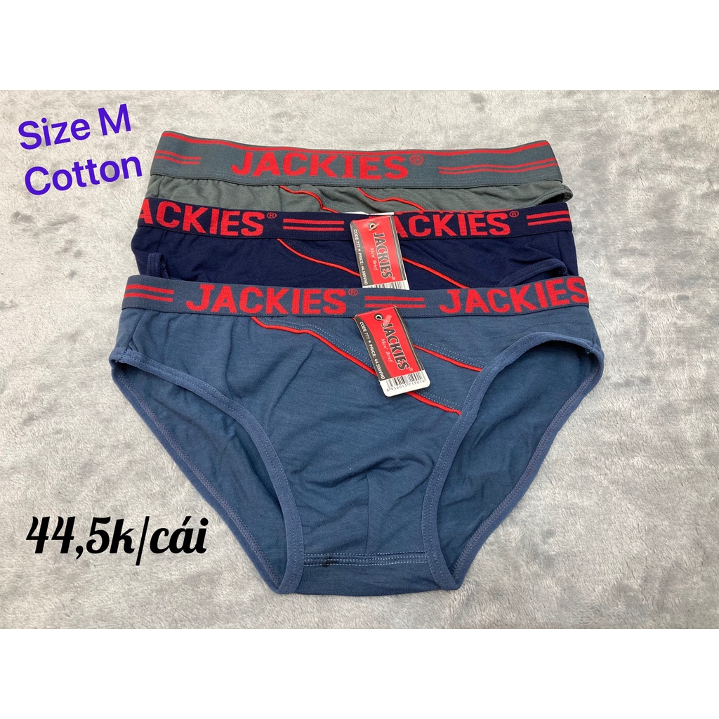 Quần lót Nam tam giác Cotton & thun lạnh JACKIES Size M - Quần sịp Nam cao cấp chính hãng công ty.