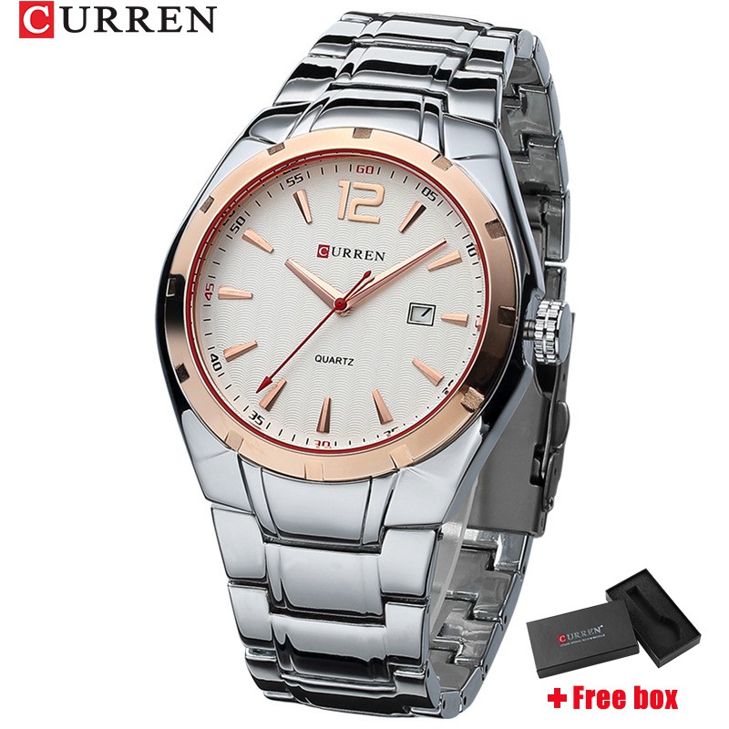 Đồng Hồ Quartz CURREN 8103 Bằng Thép Không Gỉ Chống Thấm Nước Chất Lượng Cao Cho Nam