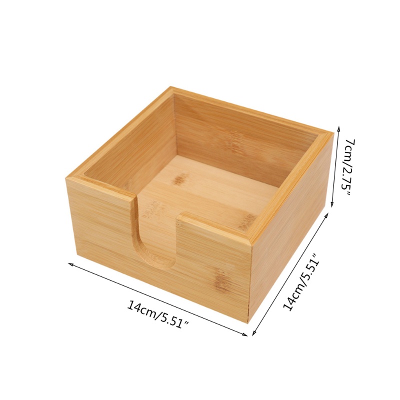 Hộp Đựng Khăn Giấy Bằng Tre Tiện Dụng Cho Nhà Bếp / Nhà Hàng